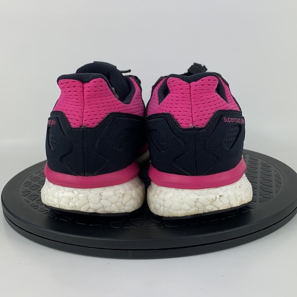 Adidas Boost Supernova Glide 8 Black/Pink Running Shoes AF6557 Women's Size 9 - Picture 6 of 12